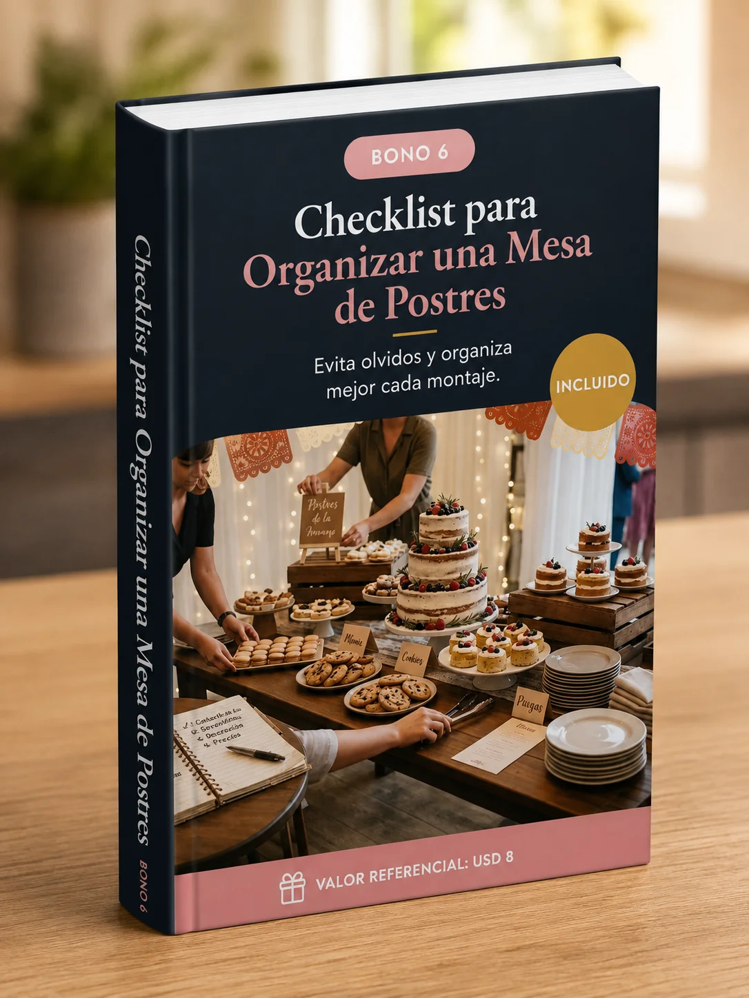 Mockup 3D del bono 6: Checklist Profesional para Eventos